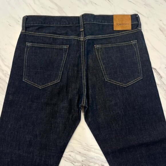 Tom Ford Men's Size 34 Straight Denim Blue Jeans USA Cotton - Picture 10 of 12